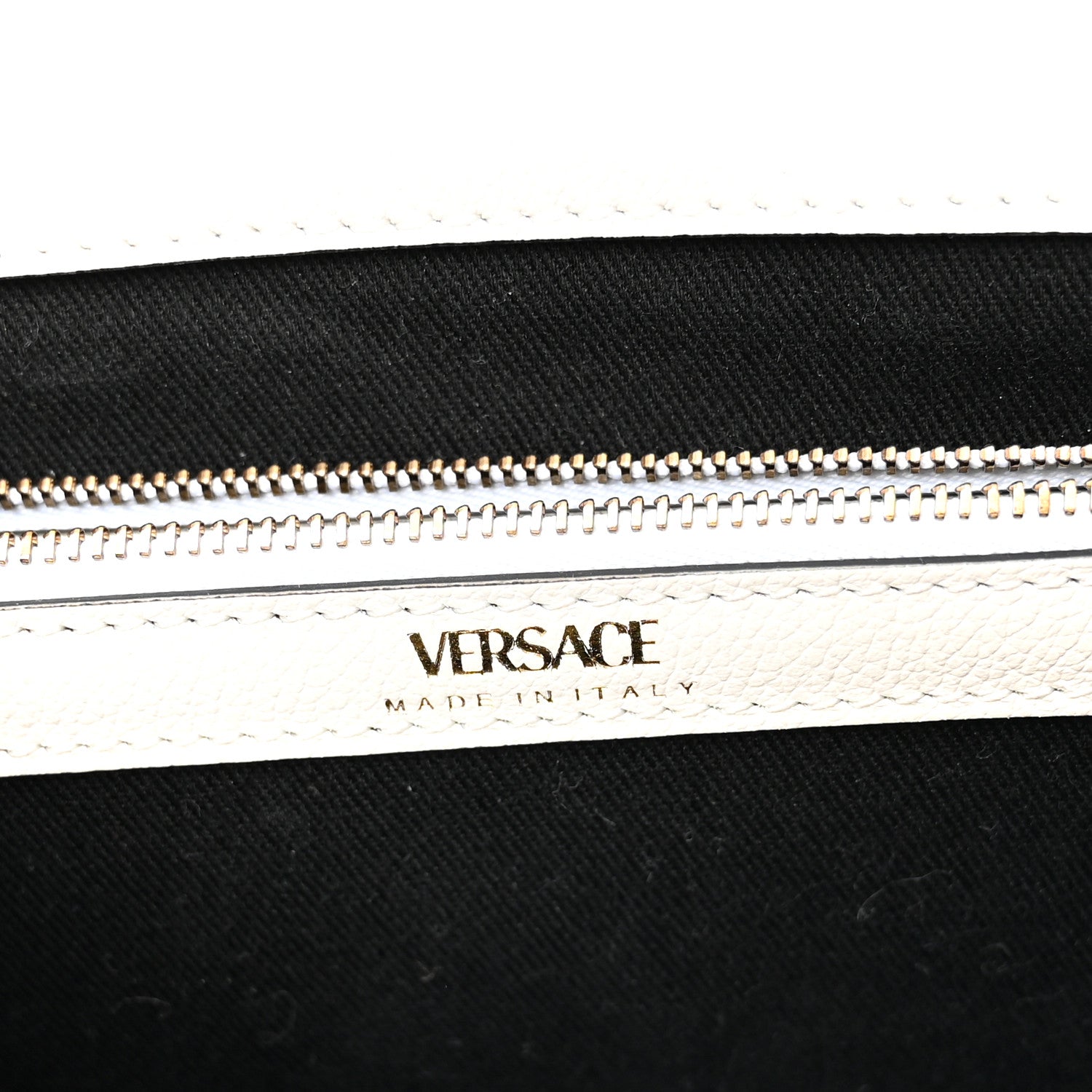 Grained Calfskin Small La Medusa Chain White