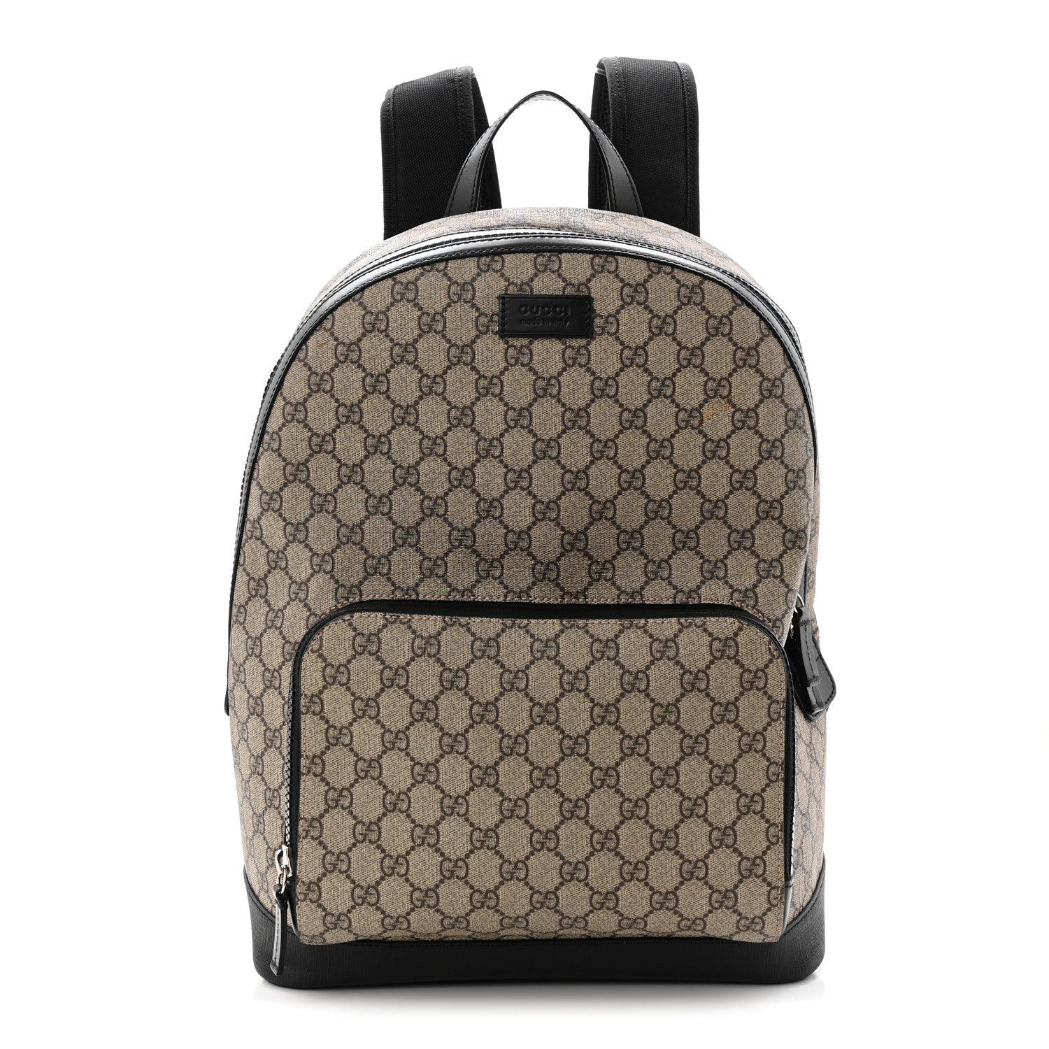GG Supreme Monogram Medium Backpack Black