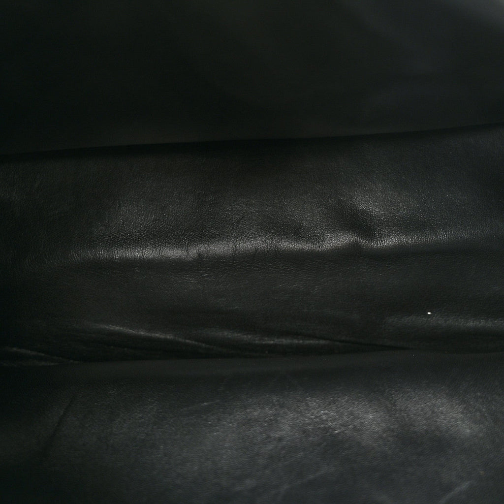 Suede Logo Shoulder Bag Black