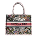 Canvas Embroidered Medium Zodiac Book Tote Latte Multicolor