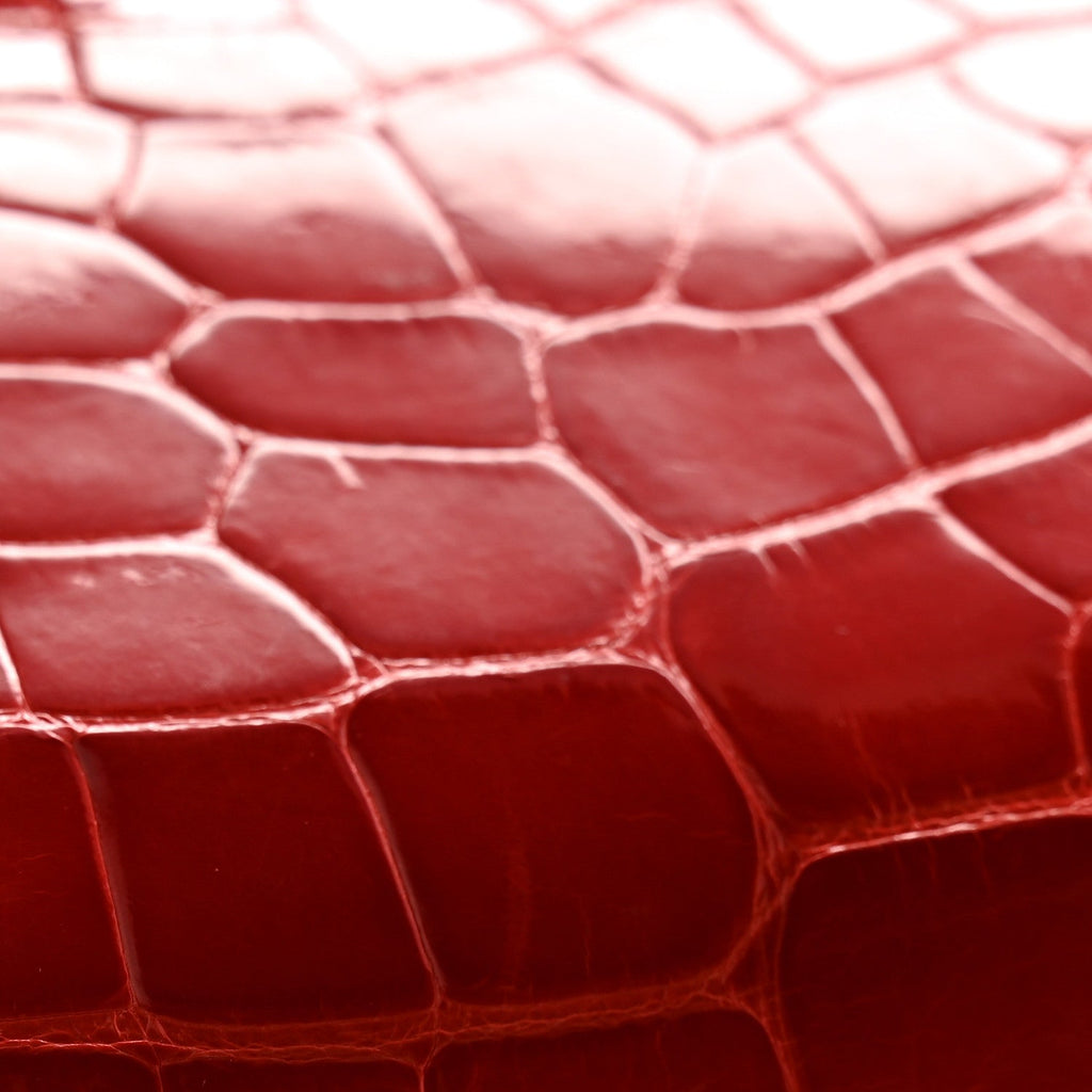 Shiny Alligator Azap Wallet Geranium