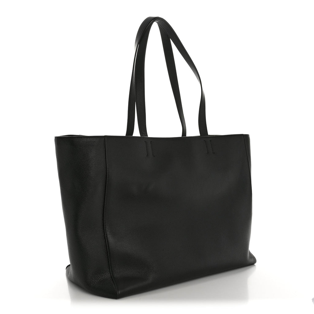 Smooth Calfskin Everyday East West Tote Bag Black