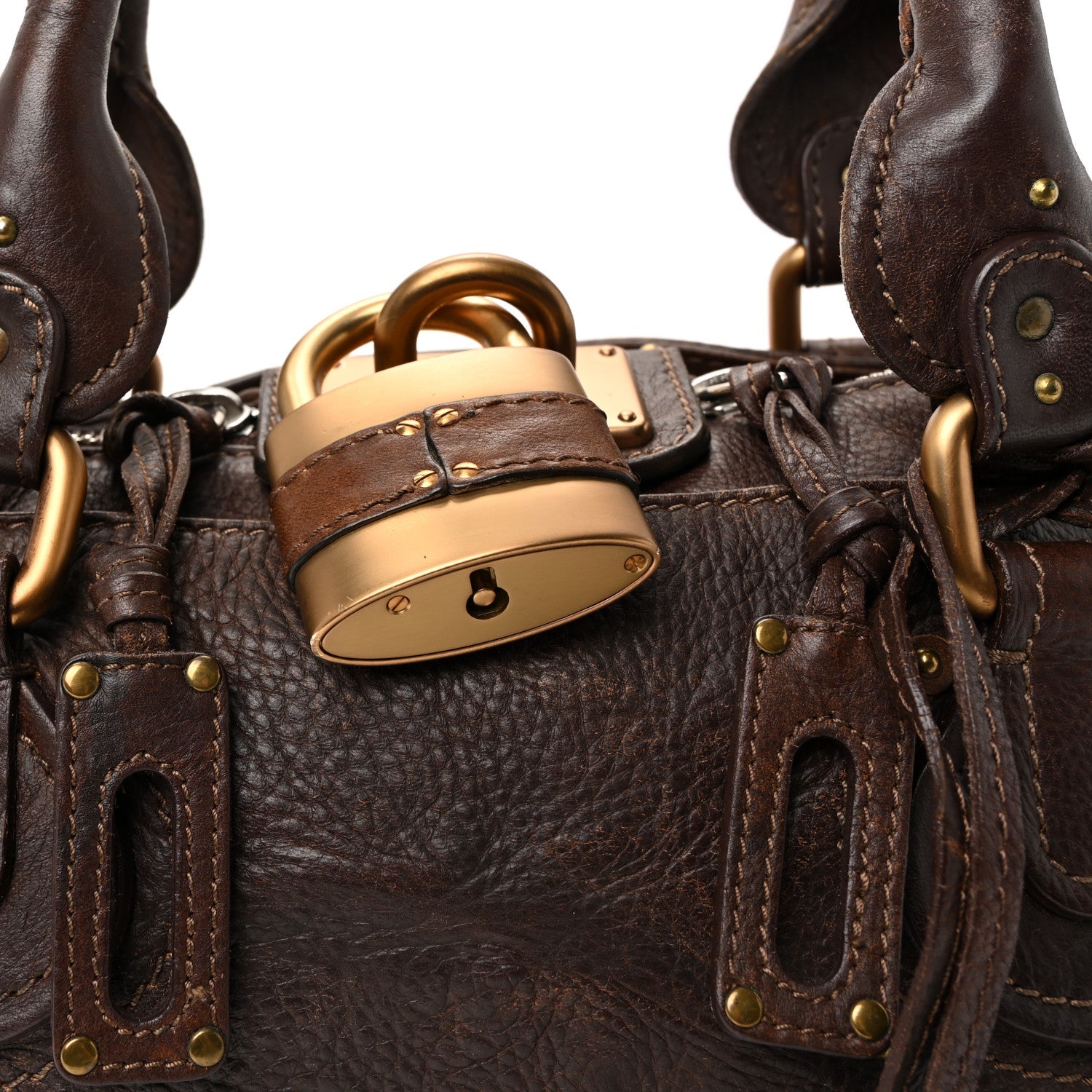 Calfskin Medium Paddington Satchel Chocolate
