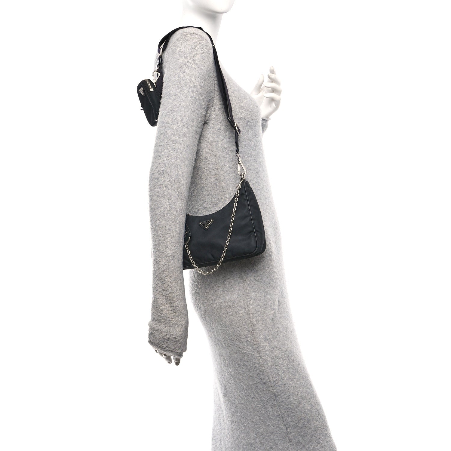 Re-Nylon Saffiano Re-Edition 2005 Shoulder Bag Black