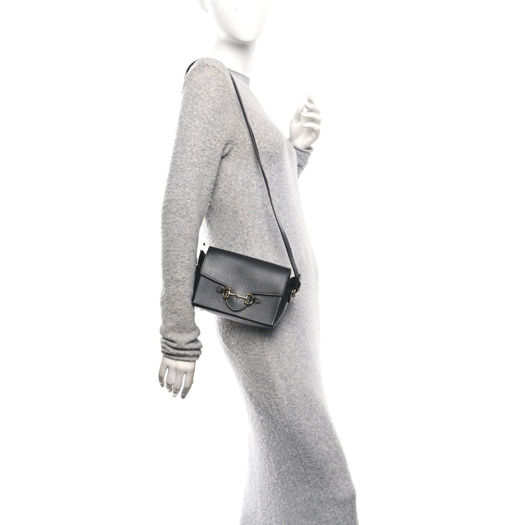 Calfskin Horsebit 1955 Shoulder Bag Black