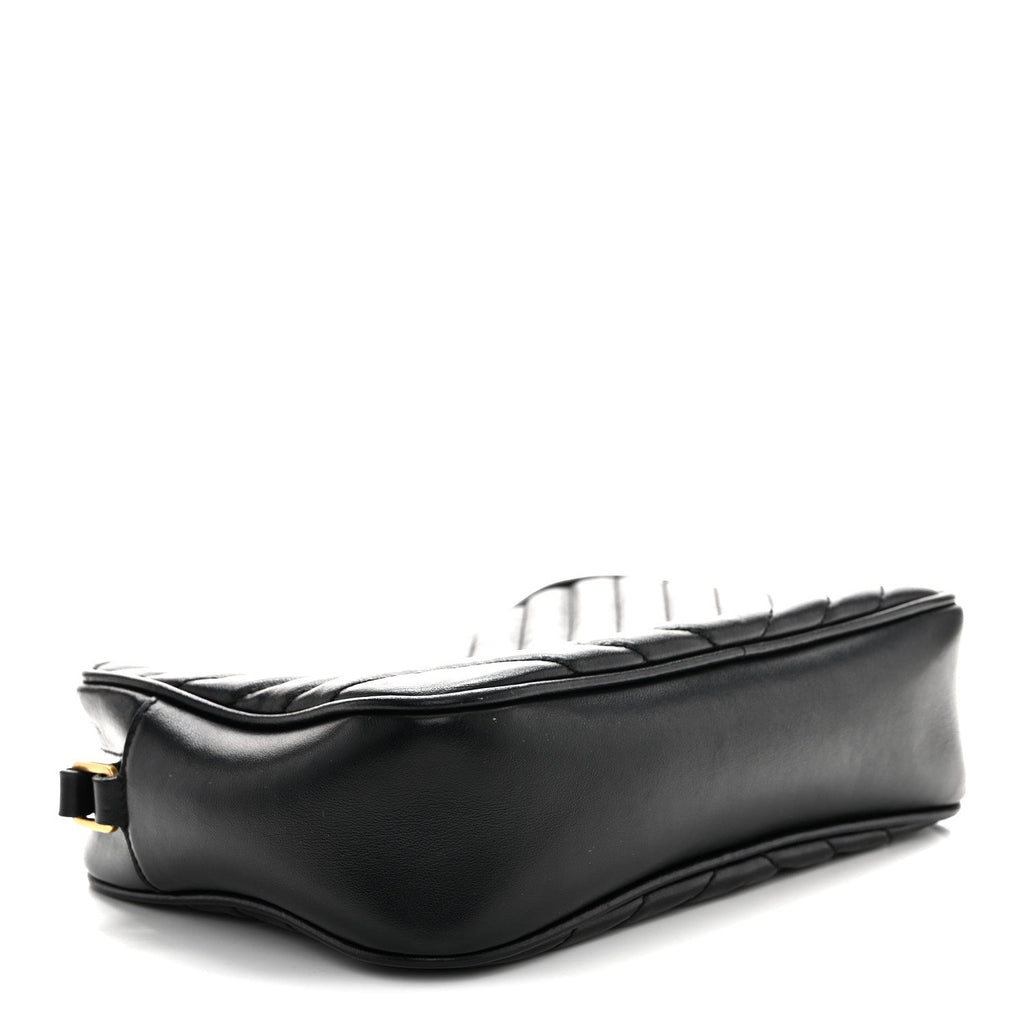 Calfskin Matelasse Monogram Lou Camera Bag Black