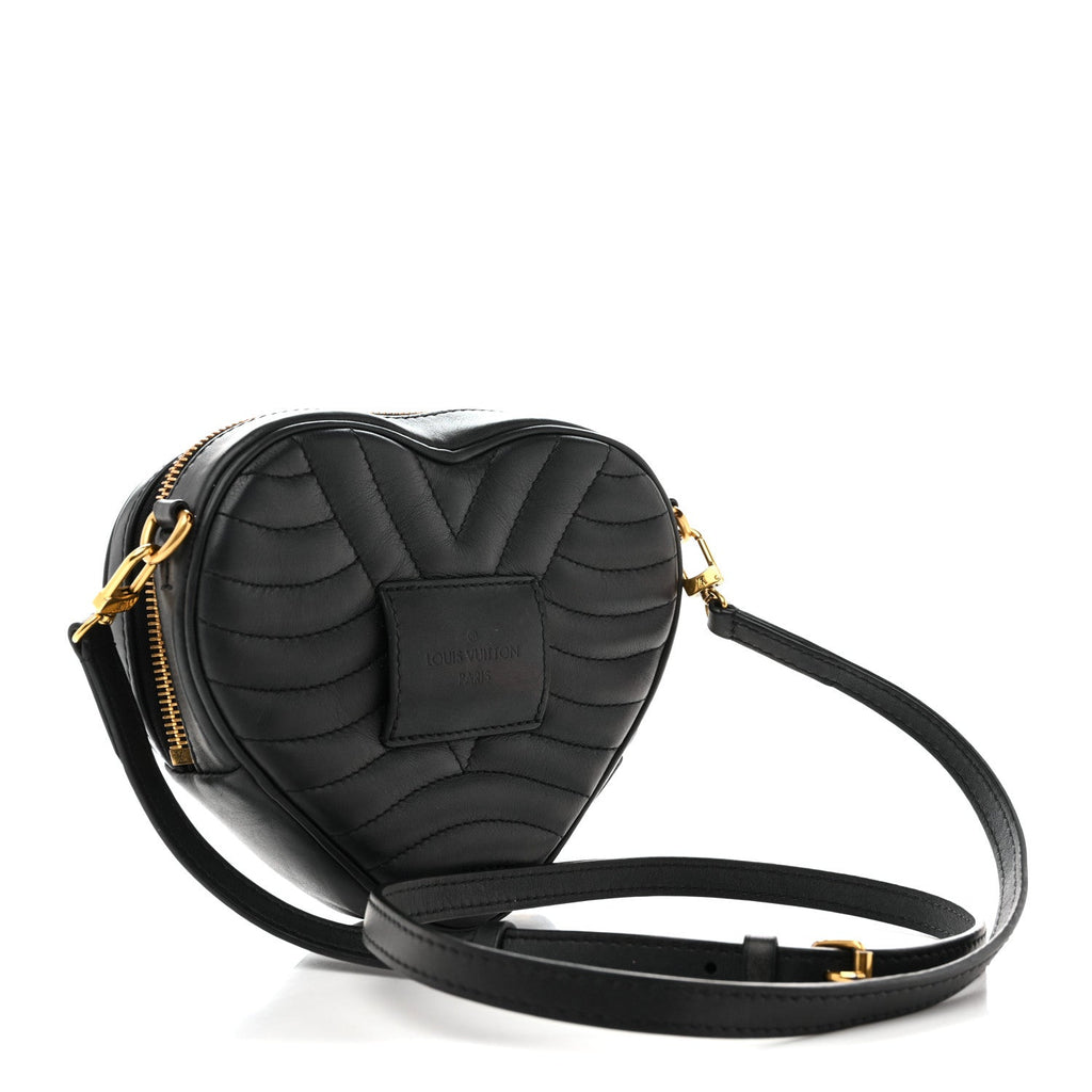Calfskin New Wave Heart Bag Black