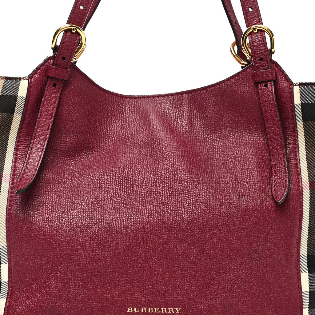Grainy Calfskin House Check Small Canterbury Berry Pink