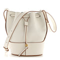 Calfskin Balloon Bucket Bag Soft White