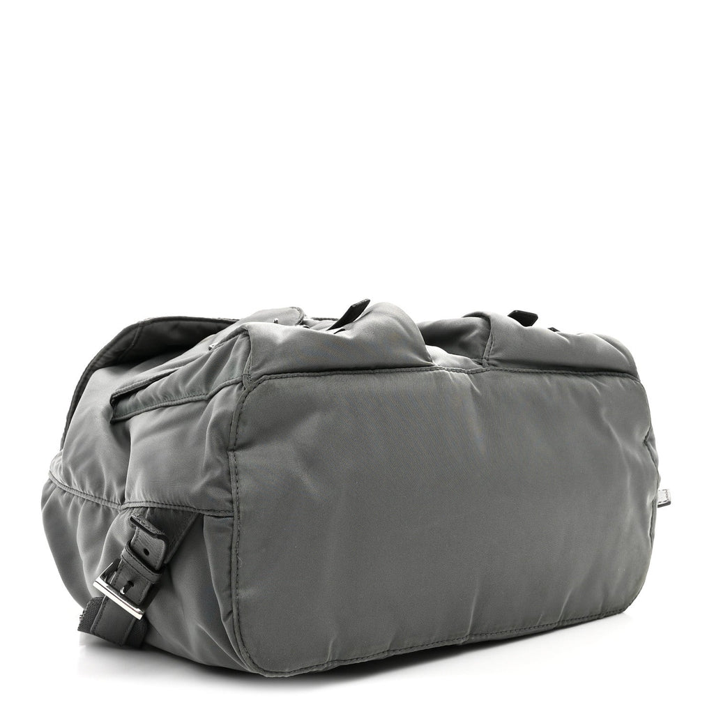 Tessuto Nylon Saffiano Medium Backpack Anthracite