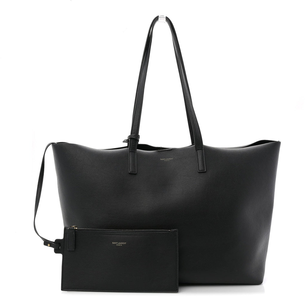 Calfskin Large Shopping Tote Black