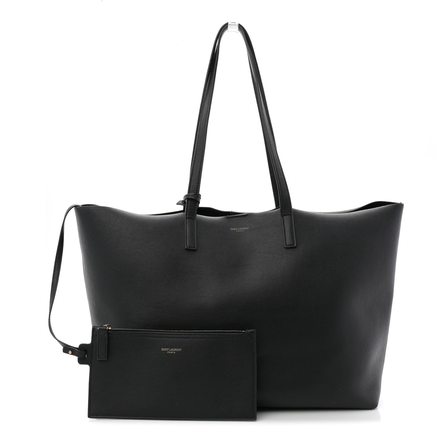 Calfskin Large Shopping Tote Black
