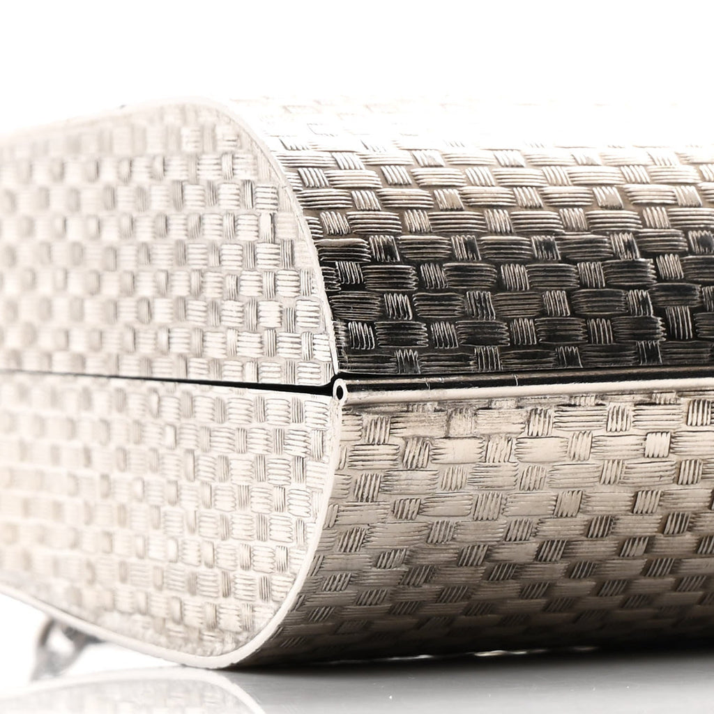 Metal Crystal Buckle Small Chain Shoulder Bag Silver