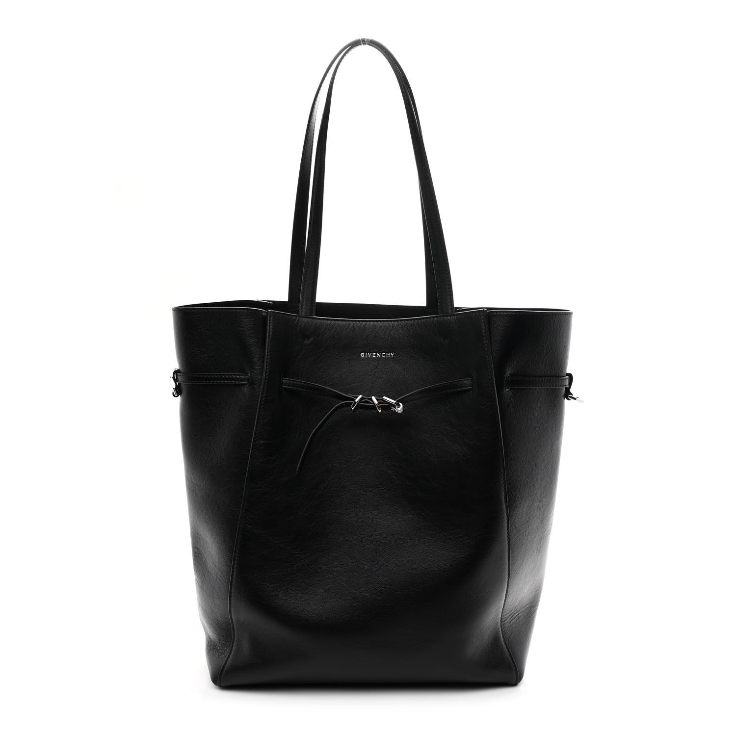 Calfskin Voyou Medium North South Tote Black