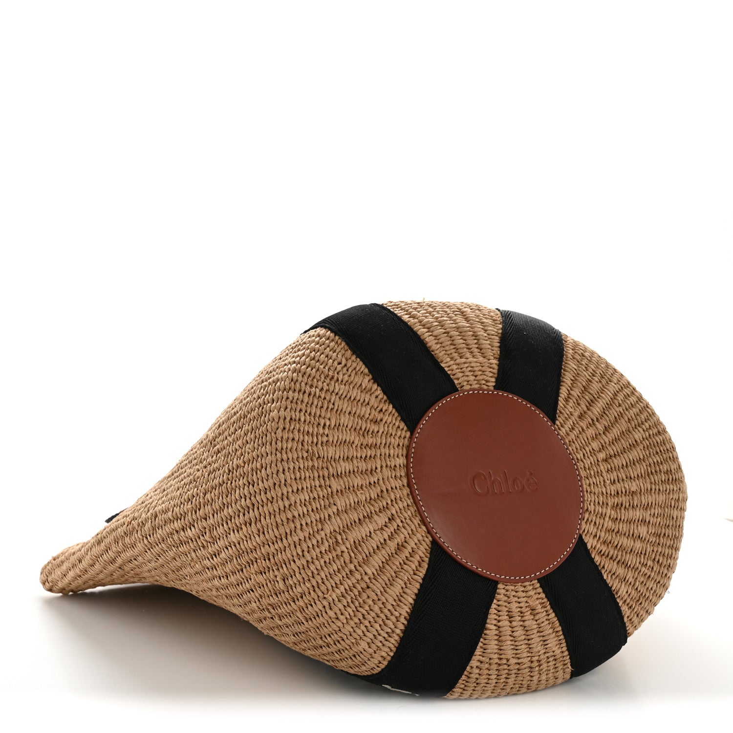Raffia Large Woody Tote Black