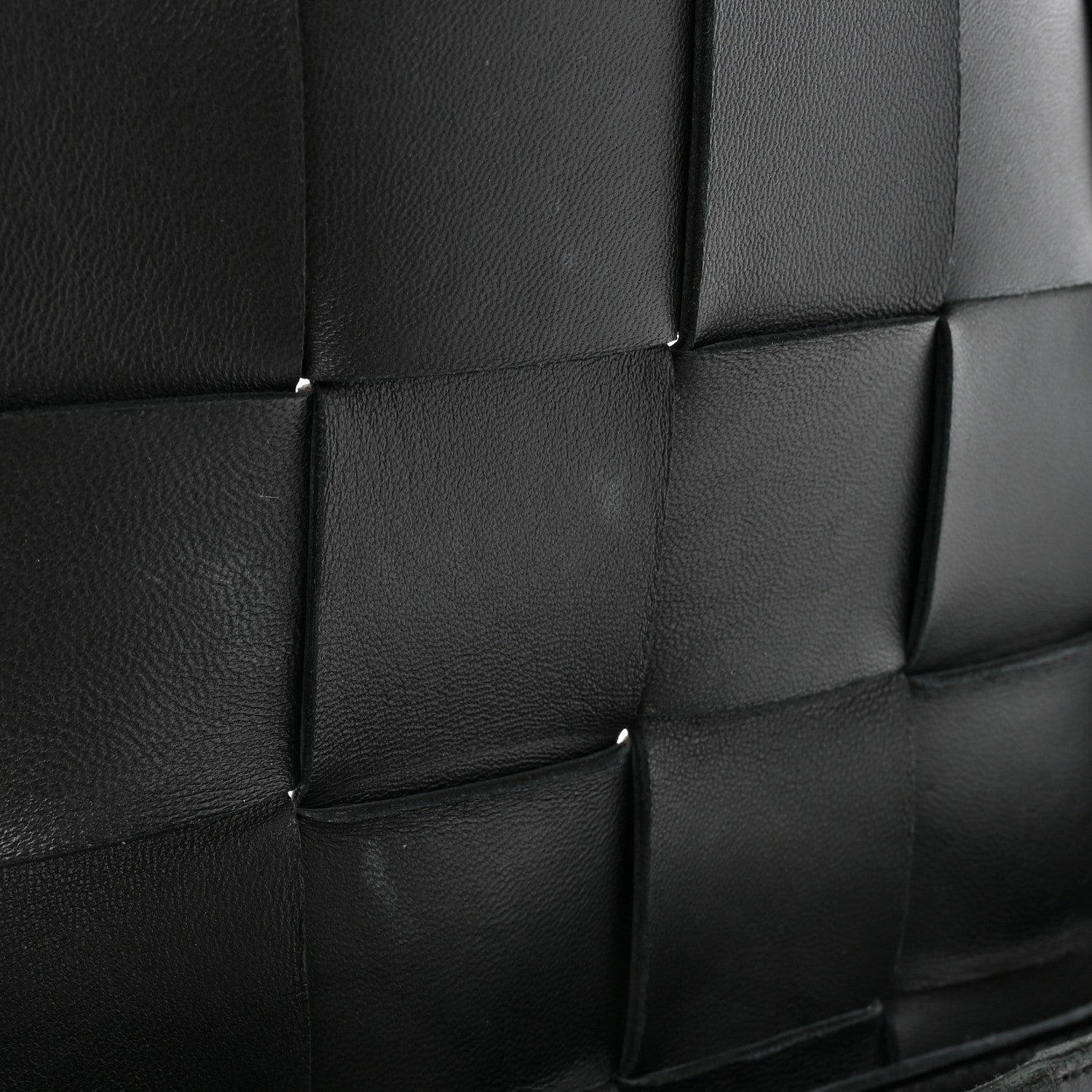 Lambskin Maxi Intrecciato Cassette Crossbody Bag Black