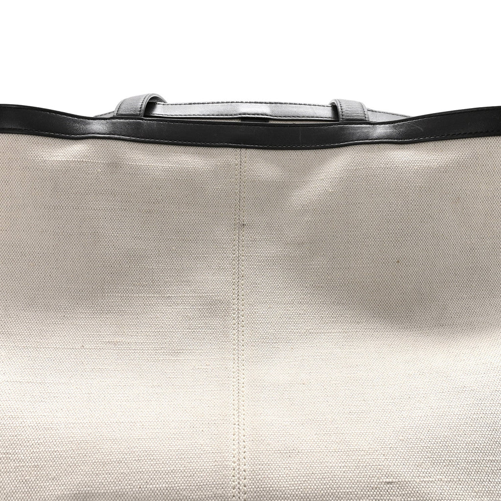 Canvas Mix Nappa Intrecciato Medium Flip Flap Tote Natural Fondant
