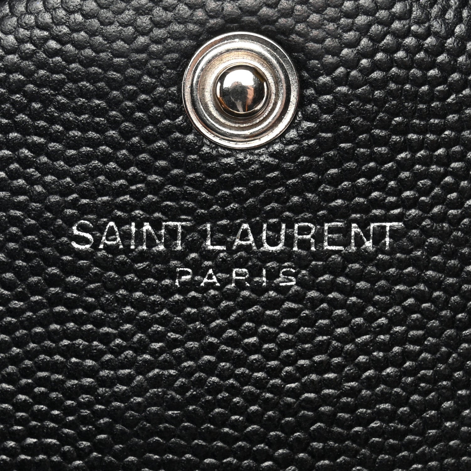 Grain De Poudre Matelasse Chevron Monogram Chain Wallet  Black