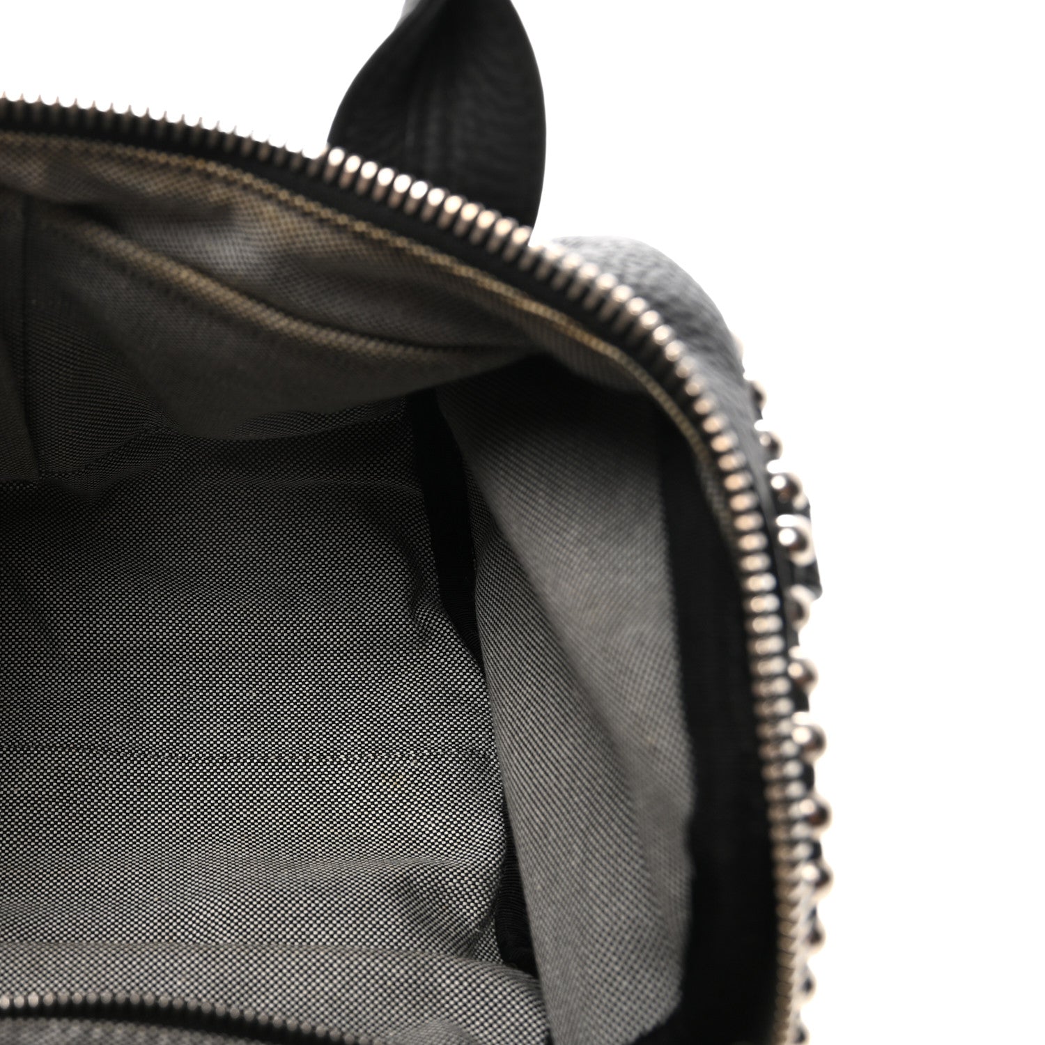 Calfskin Studded Rockie Matte Black Rhodium Hardware