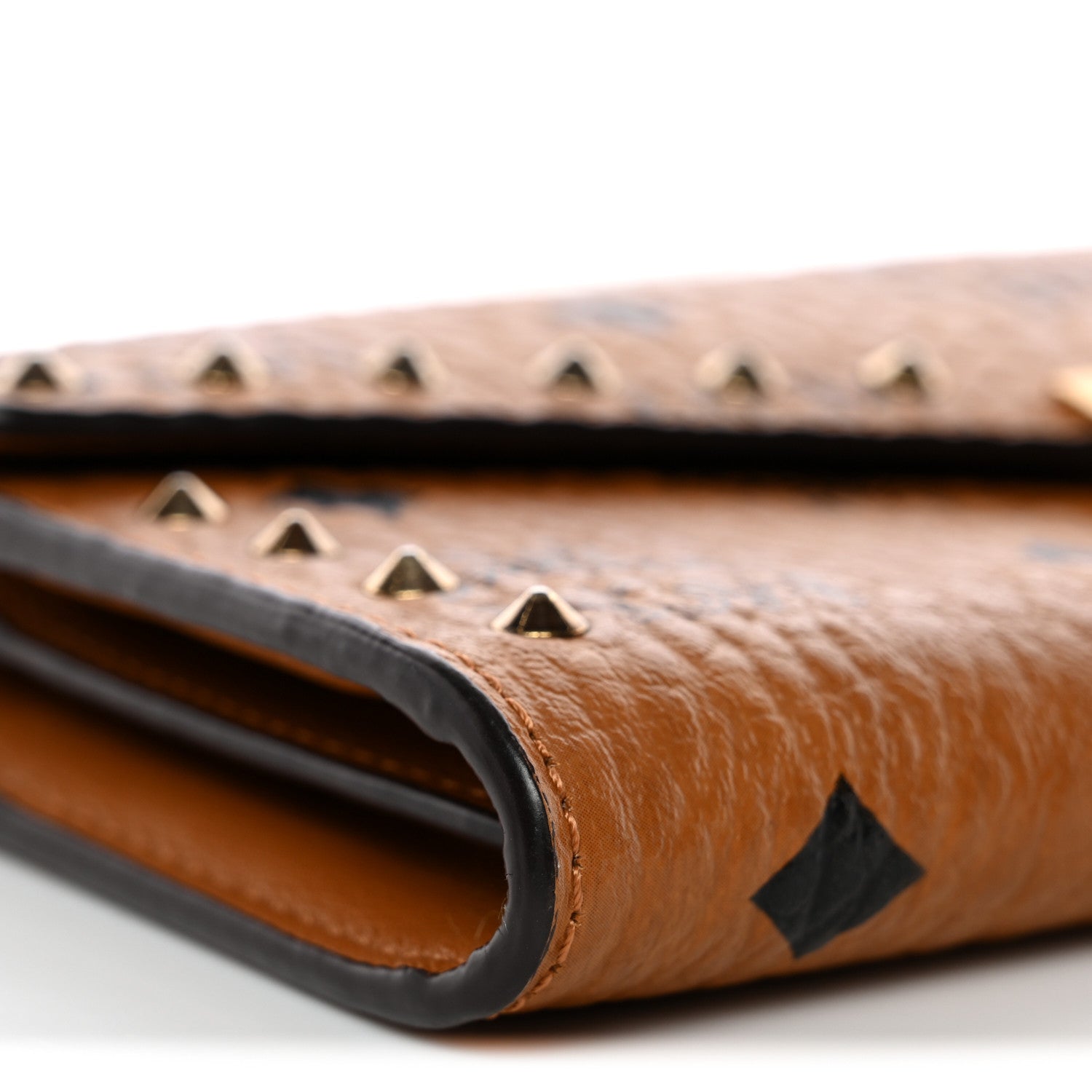 Visetos Studded Patricia Wallet On Chain Cognac