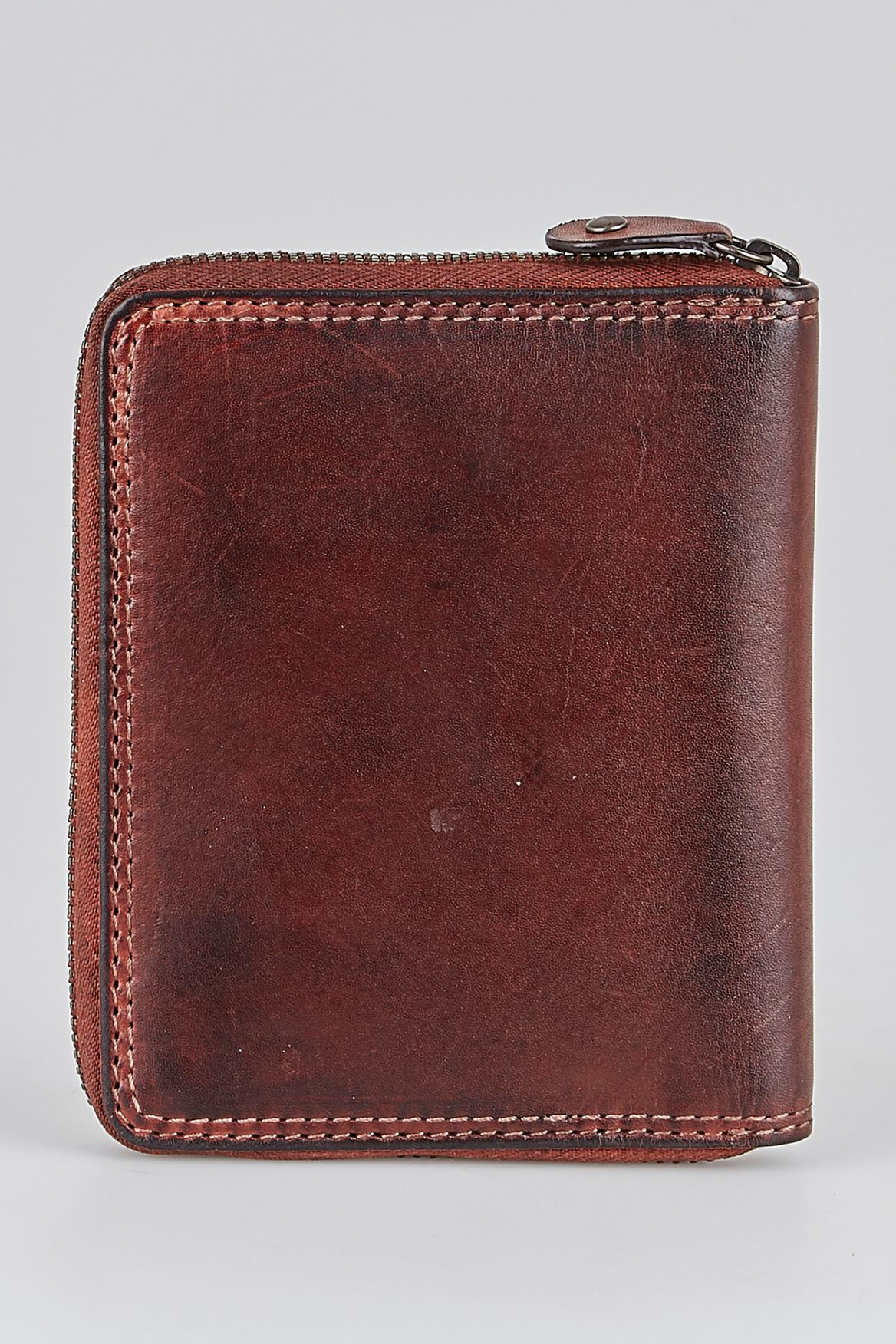 RFID Leather Zip Wallet