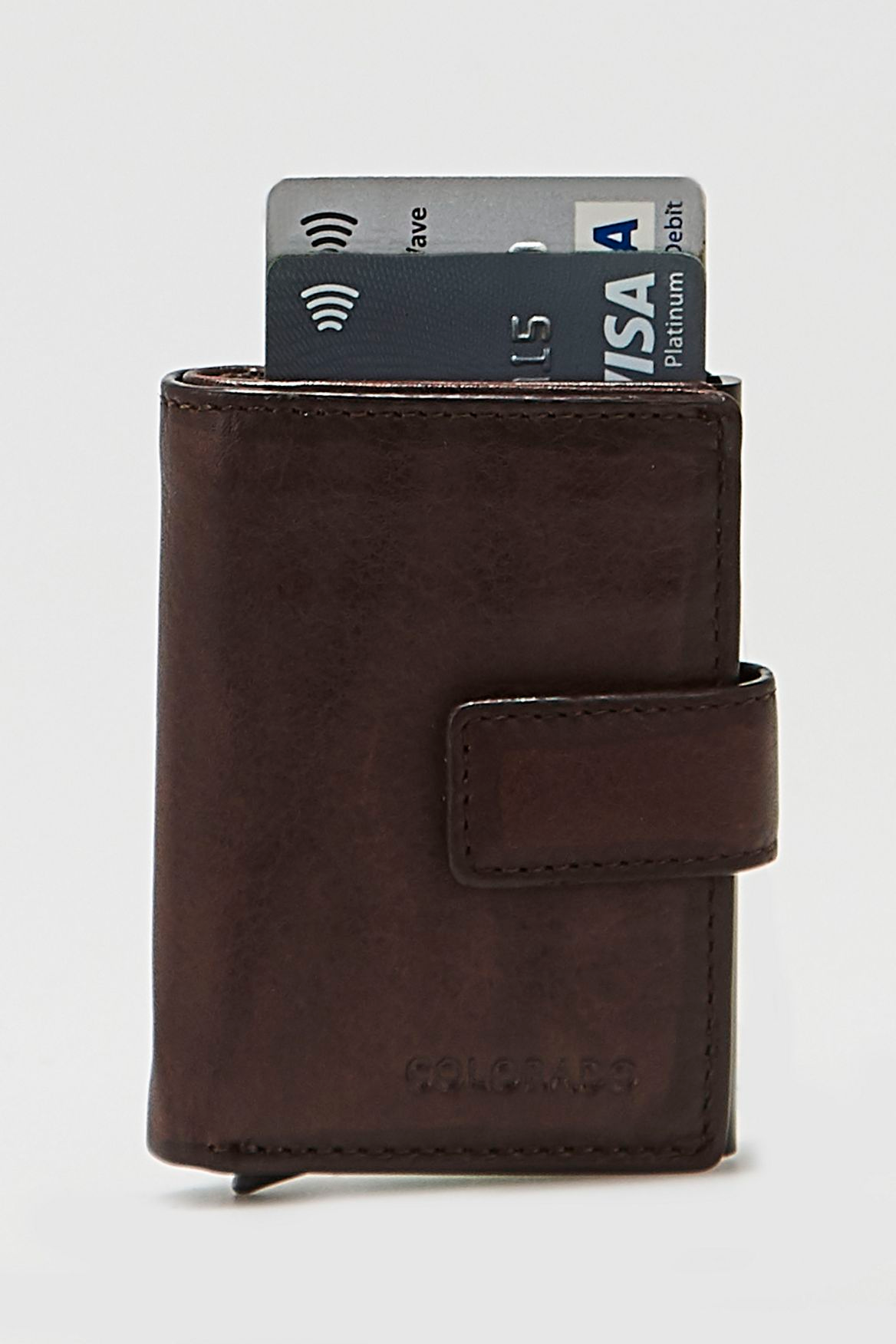 RFID Leather Pop Up CC Holder
