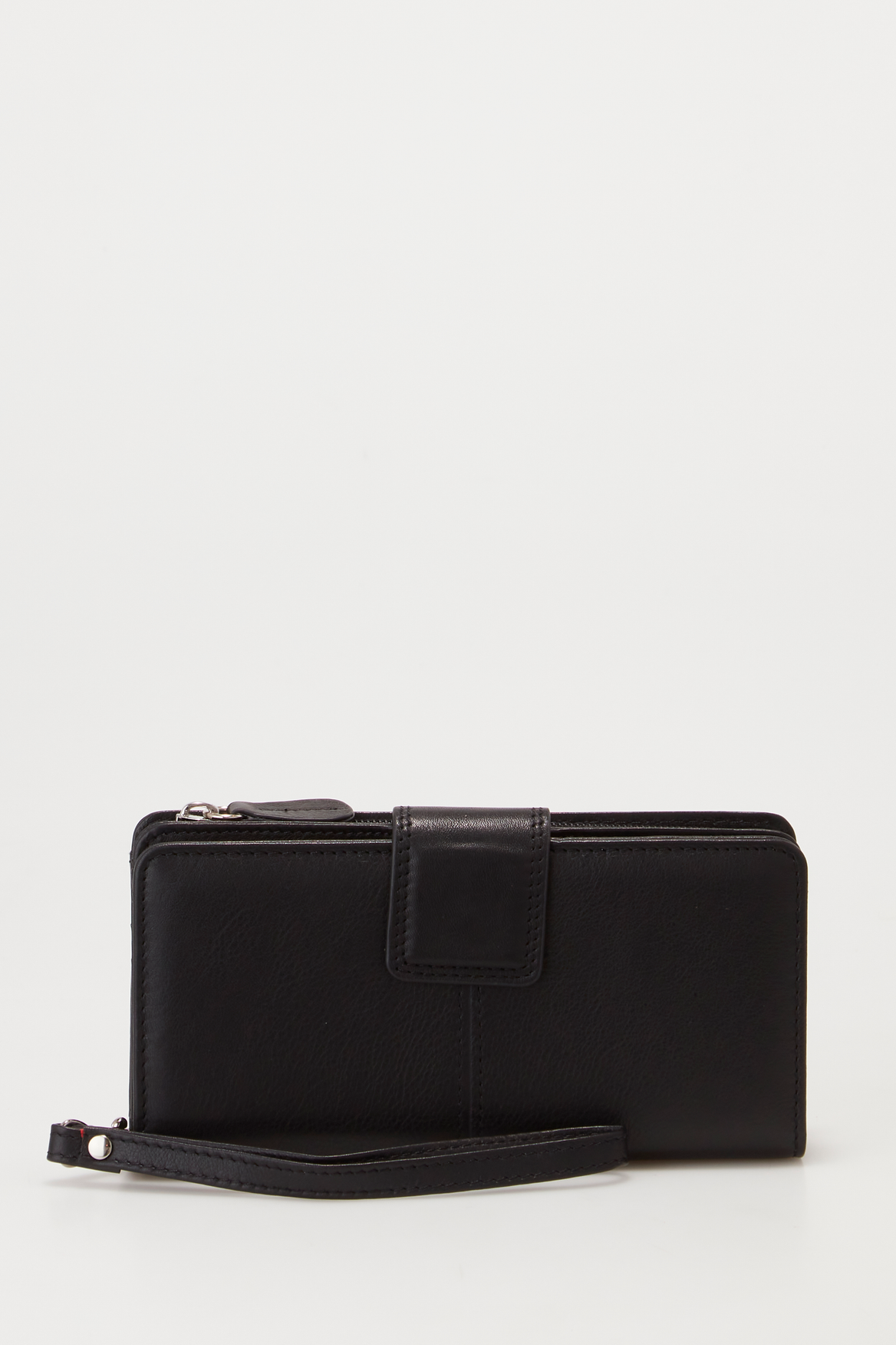 RFID Leather Zip Around Wallet