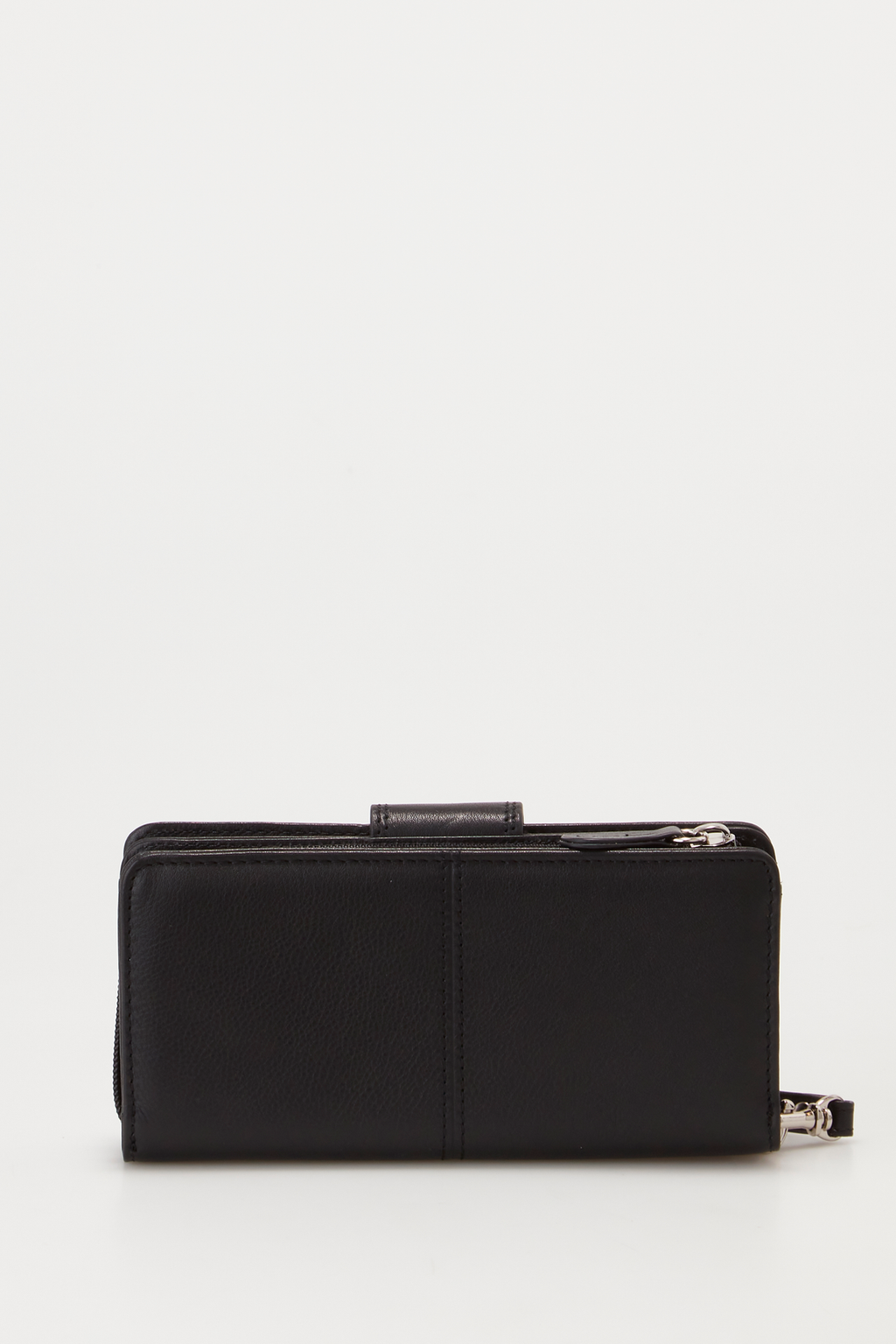 RFID Leather Zip Around Wallet
