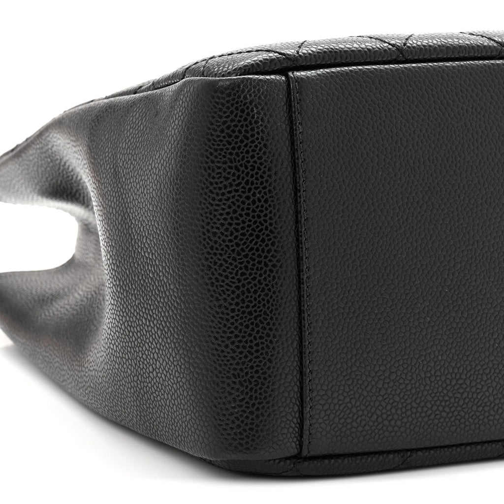 Caviar Quilted Grand Shopping Tote GST Black