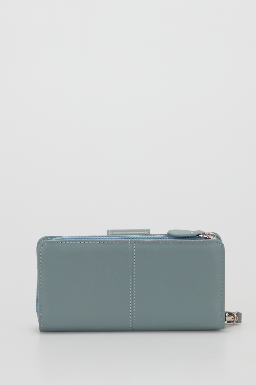 RFID Leather Zip Around Wallet