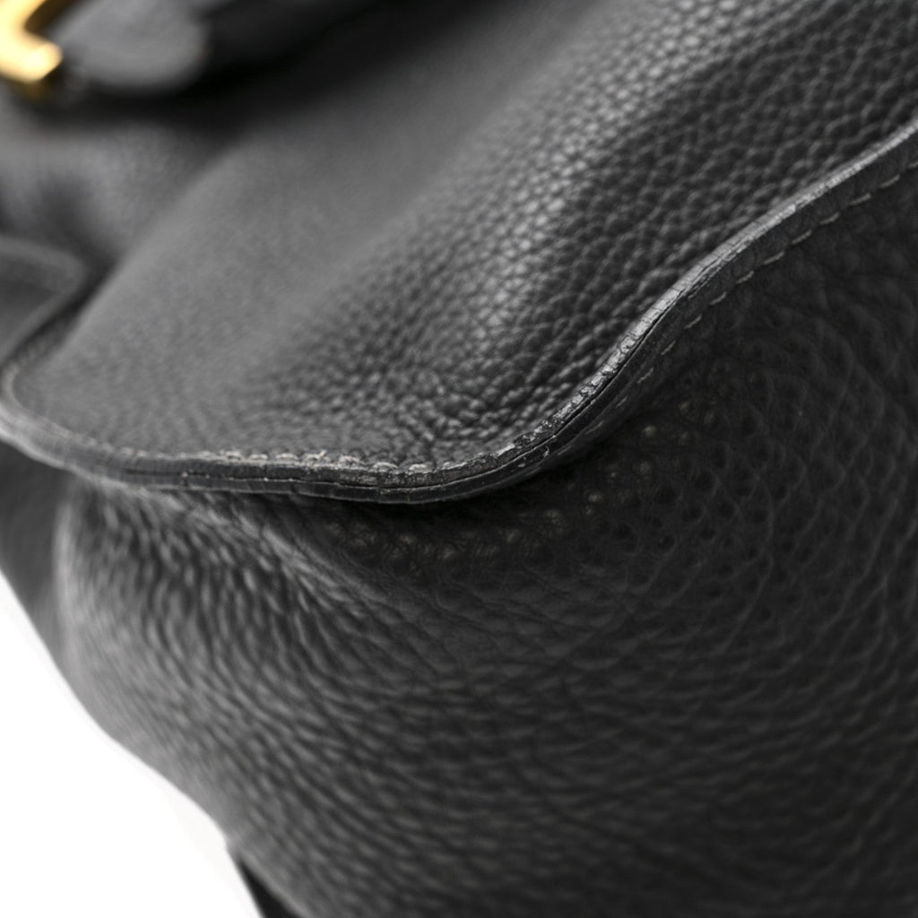 Calfskin Medium Marcie Satchel Black
