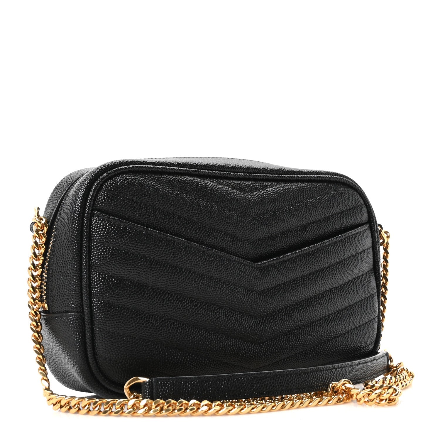 Grain De Poudre Matelasse Monogram Mini Lou Camera Bag Black
