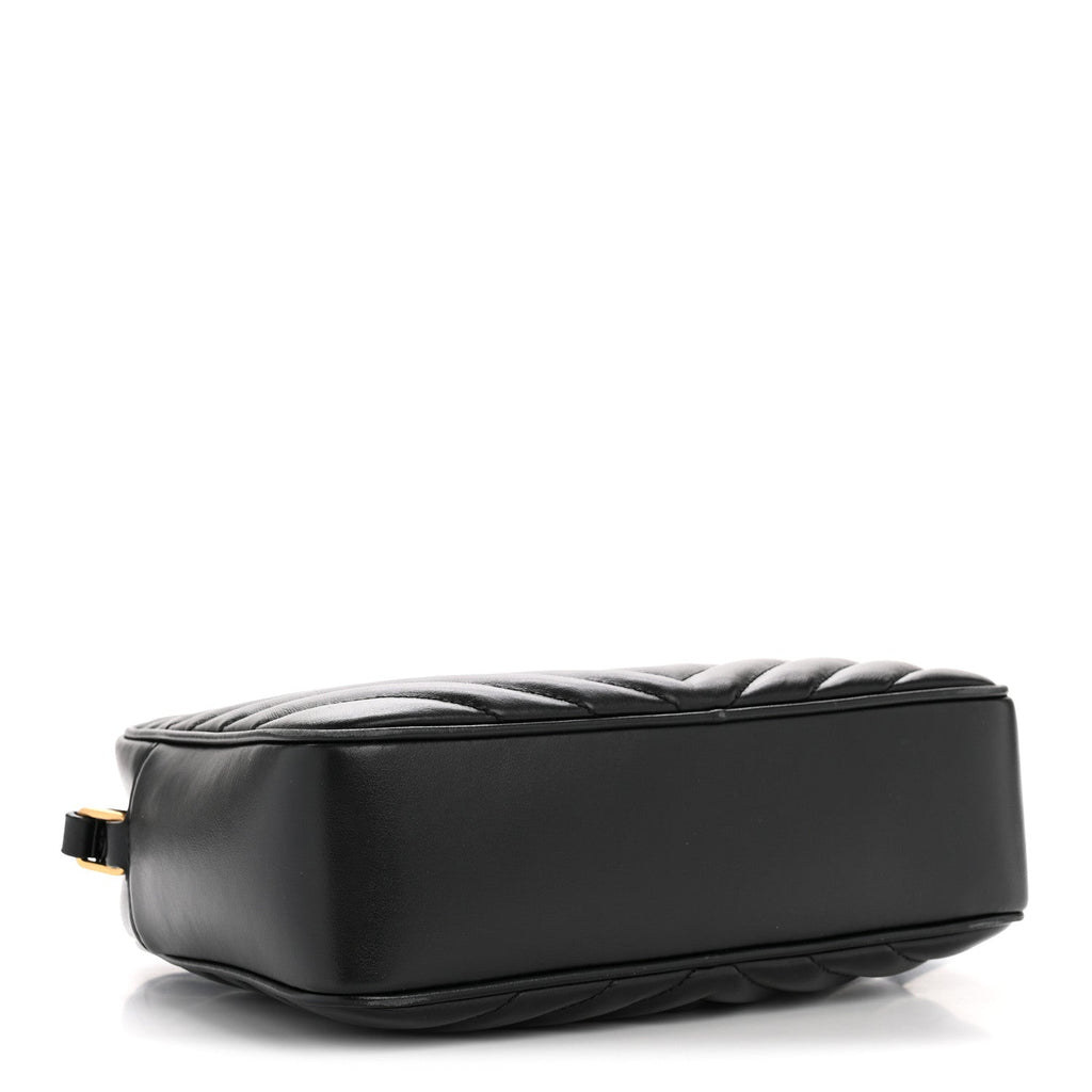 Calfskin Matelasse Monogram Lou Camera Bag Black