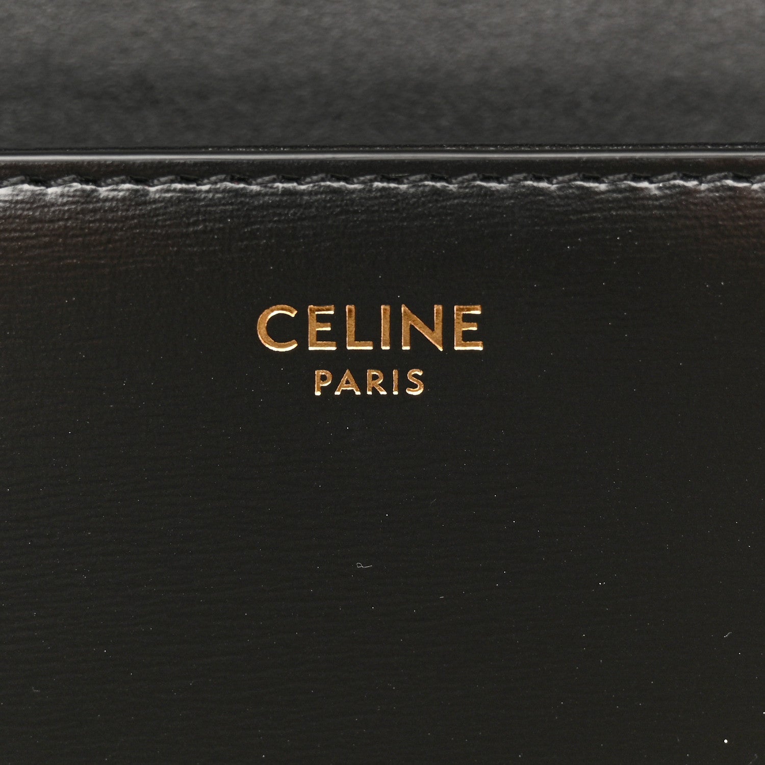 Shiny Calfskin Triomphe Chain Shoulder Bag Black
