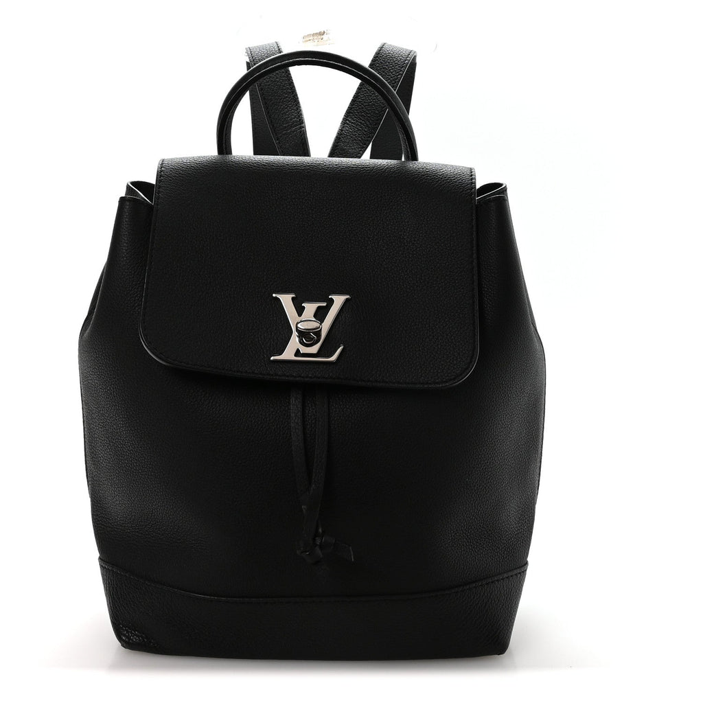 Calfskin Lockme Backpack Black