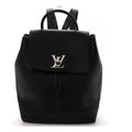 Calfskin Lockme Backpack Black