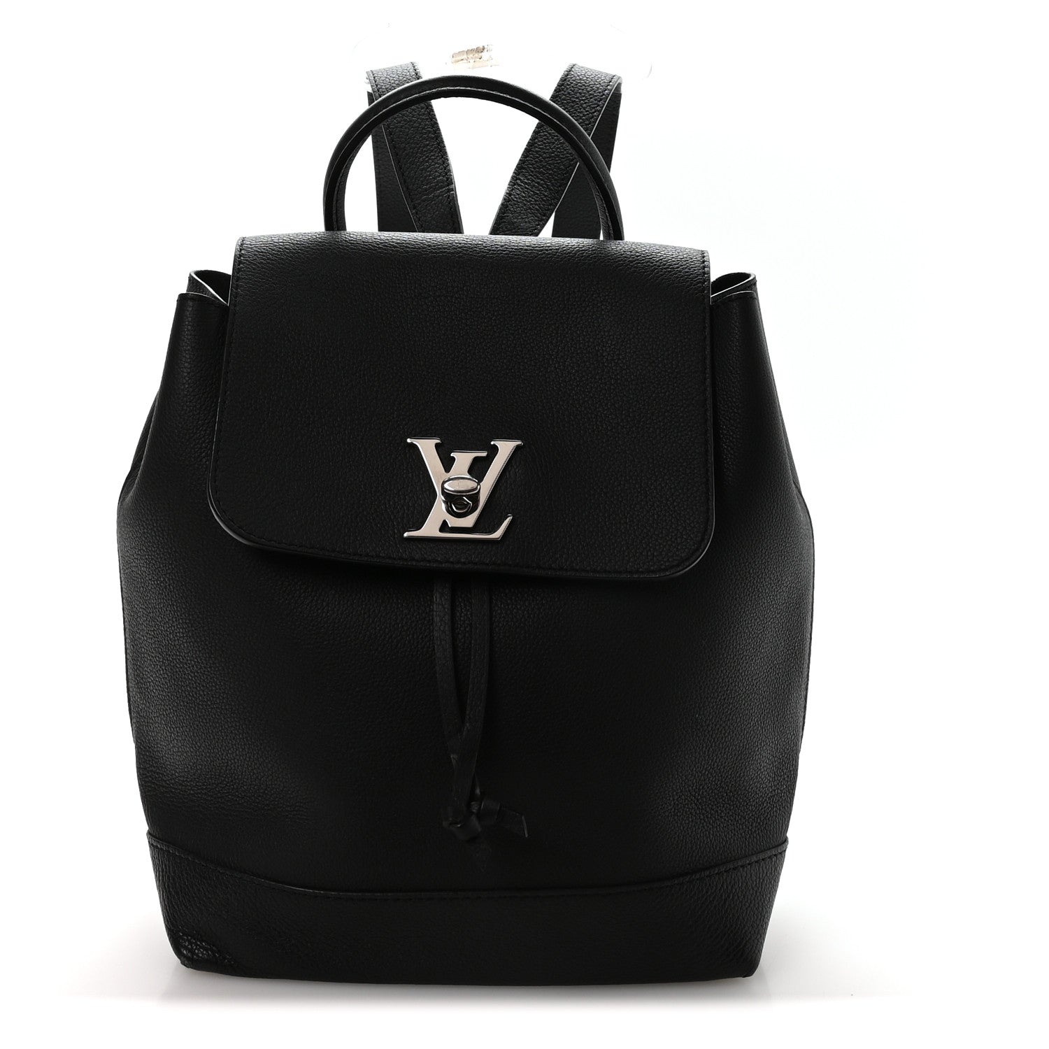 Calfskin Lockme Backpack Black