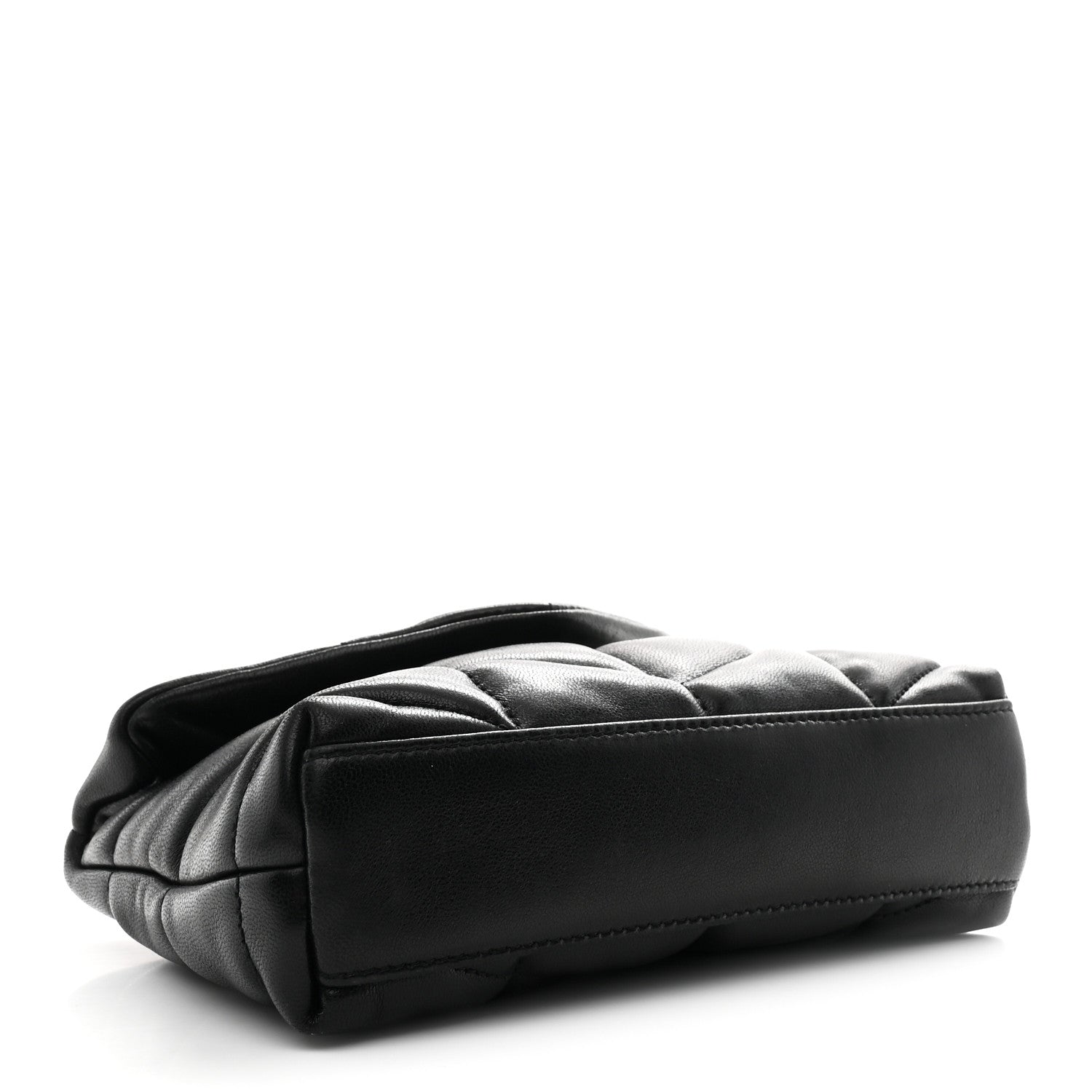 Lambskin Monogram Loulou Puffer Pouch Clutch Black