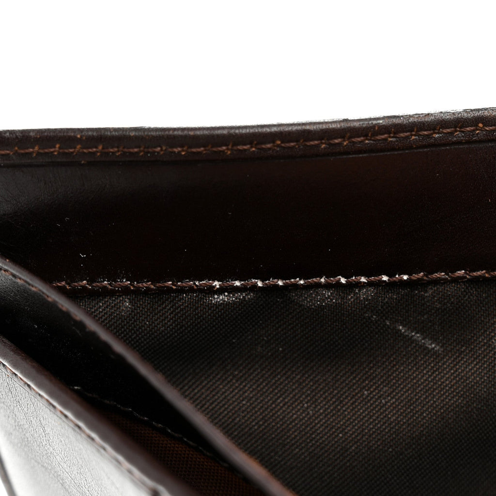 Zucca Calfskin Compact Wallet Tobacco