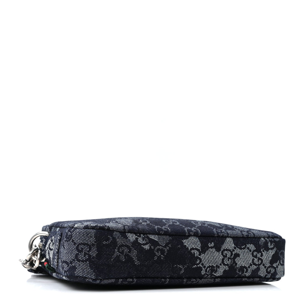 Denim GG Monogram Camouflage Small Crossbody Bag Blue