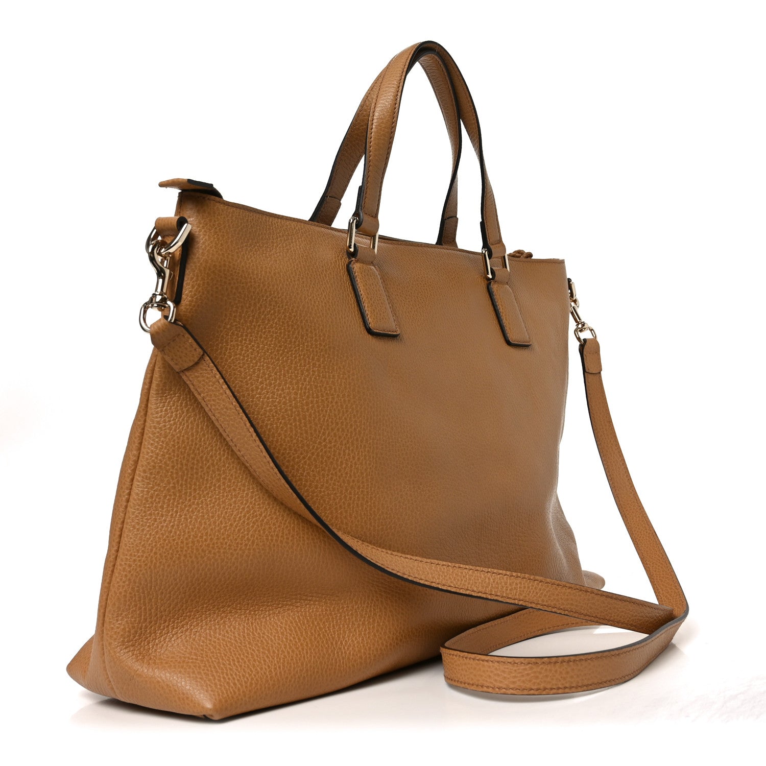 Calfskin Bamboo Tassel Top Handle Tote Whiskey