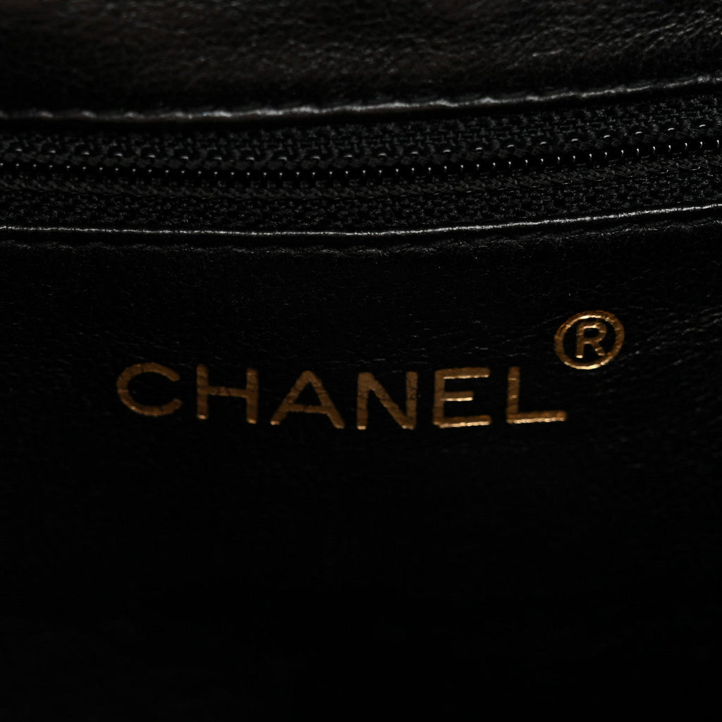 Patent Small Kelly Flap Bag Black