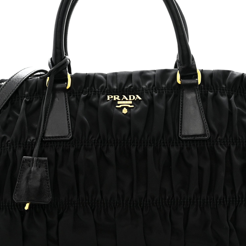 Tessuto Nylon Gaufre Tote Black