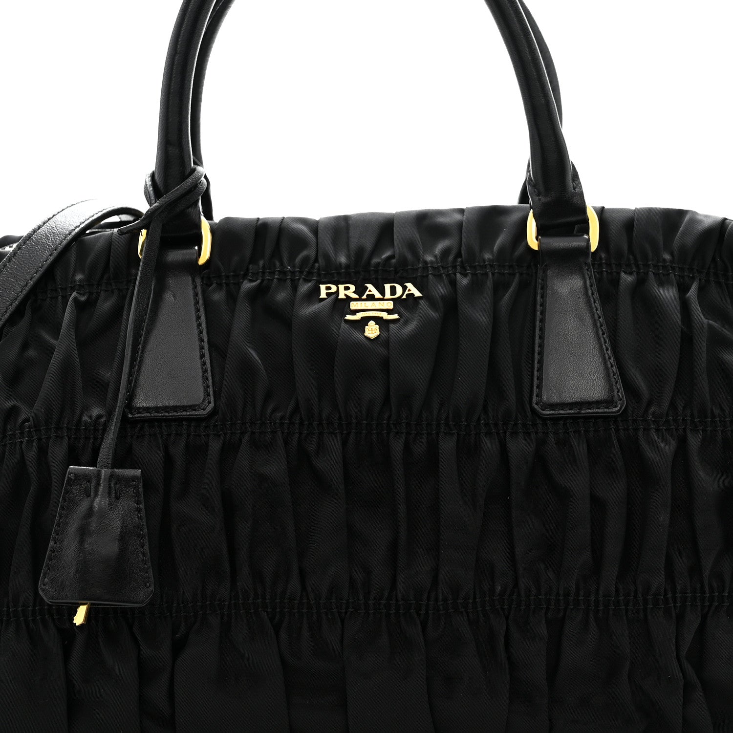 Tessuto Nylon Gaufre Tote Black