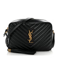 Calfskin Matelasse Monogram Lou Camera Bag Black