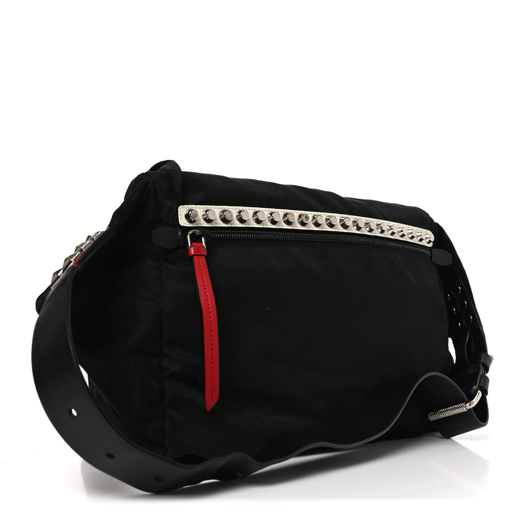 Nylon New Vela Studded Marsupio Belt Bag Black Fuoco
