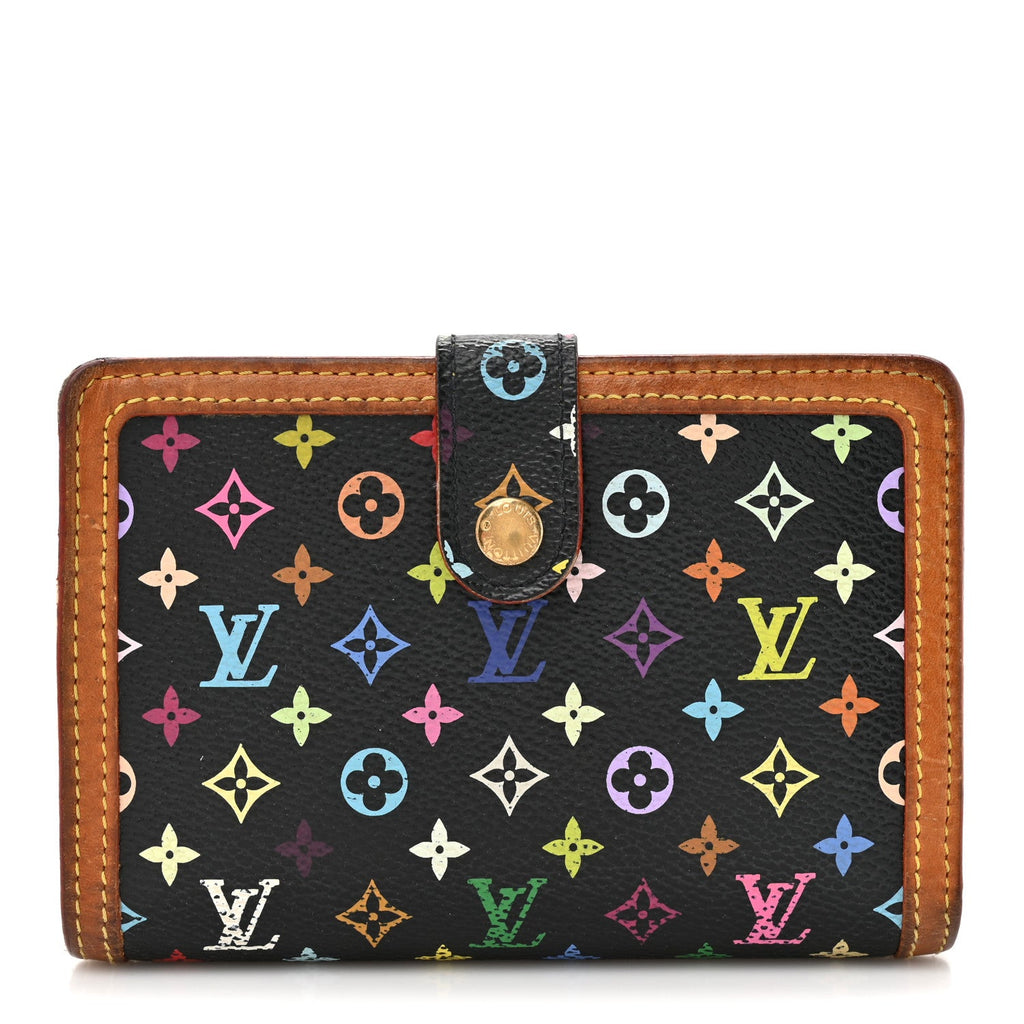 Monogram Multicolor French Purse Wallet Black