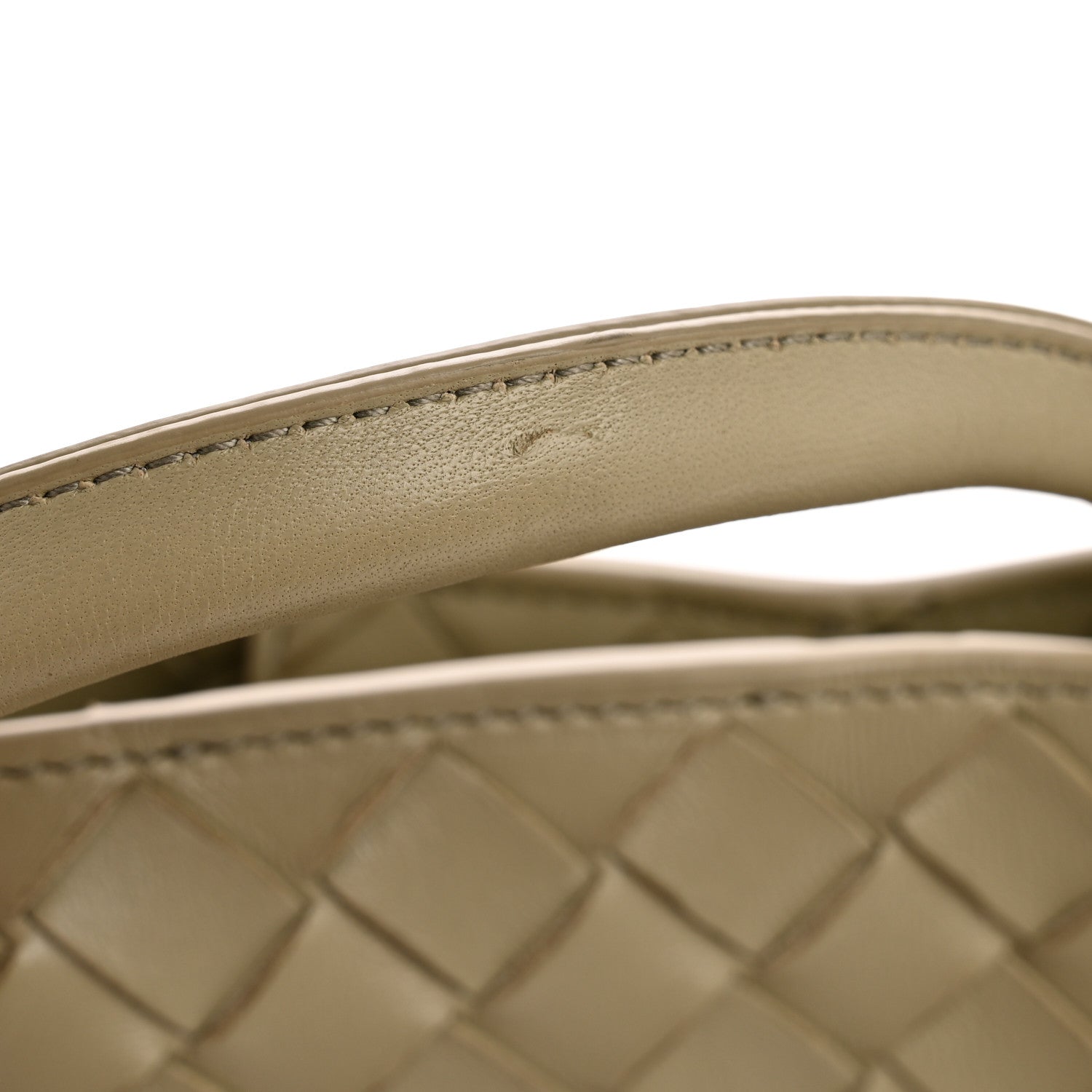 Nappa Intrecciato Medium Andiamo Shoulder Bag Travertine
