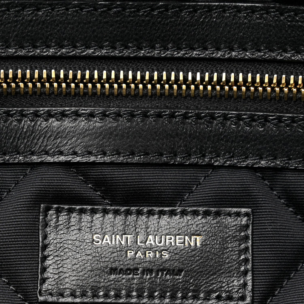 Calfskin Quilted ES Giant Travel Bag Black