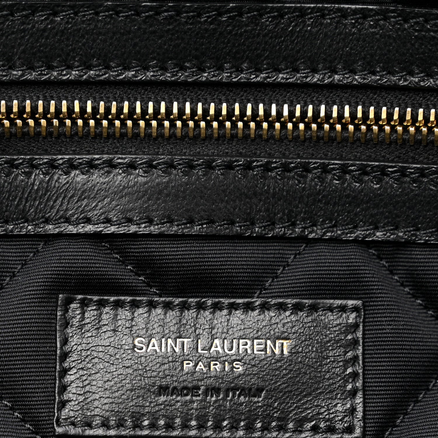 Calfskin Quilted ES Giant Travel Bag Black